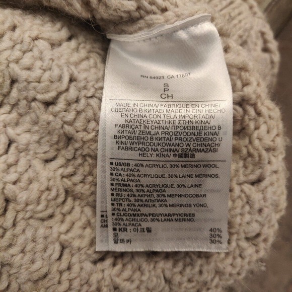 Banana Republic Women's Sweater Size S Tan Pullover Alpaca/Merino Wool. - Picture 4 of 6